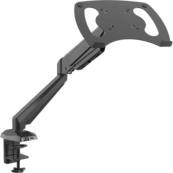 Fully Adjustable Single Gas Spring Laptop Mount Stand for Laptops Up to ; Features USB . Port and Audio Port - SA-GMU+D-