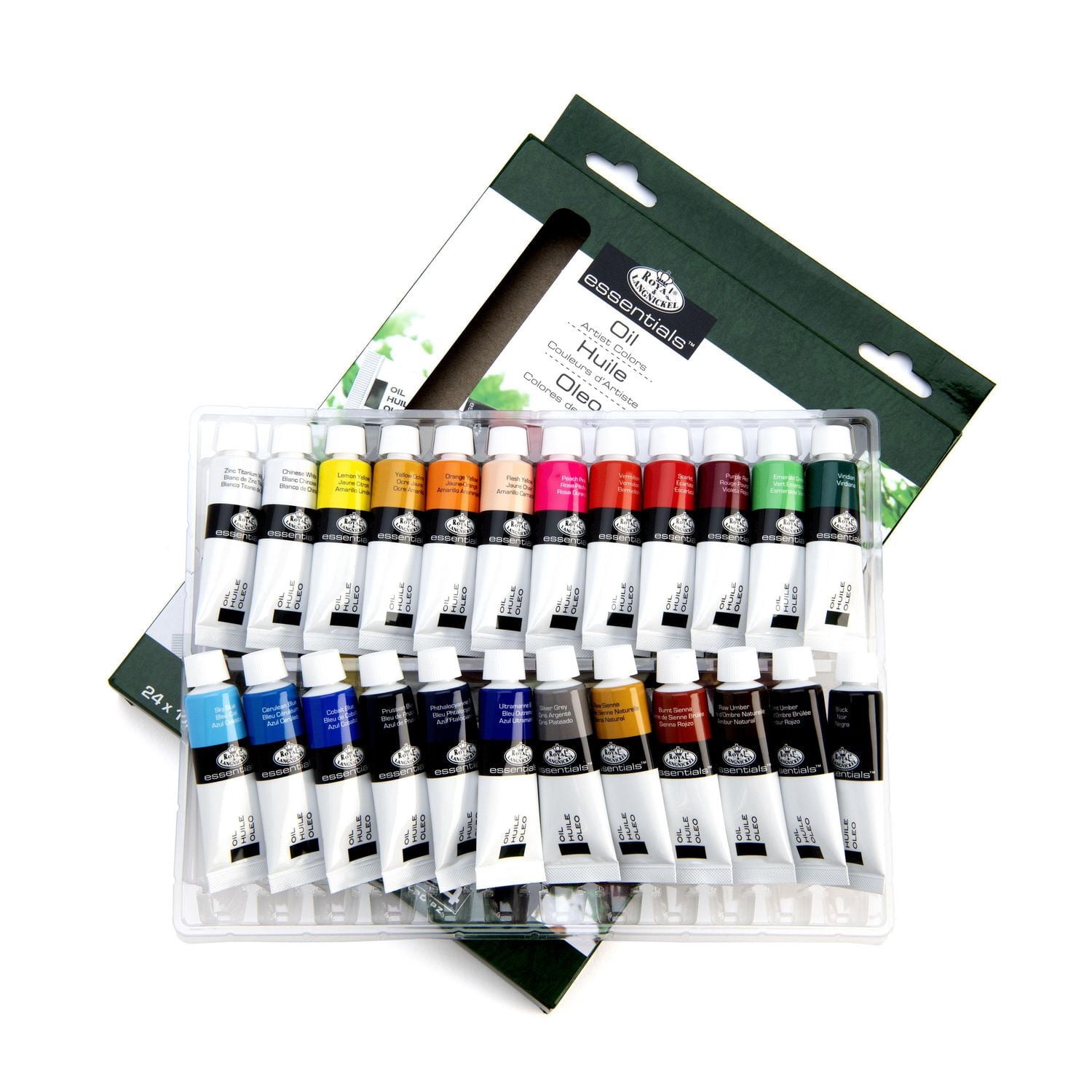Royal & Langnickel Essentials Tubes de peinture à l'huile d'artiste de 12 ml, 24 couleurs