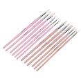 thumbnail image 3 of Nylon Paint Brush Watercolor Paint Brushes Paint Brushes For Acrylic Painting Watercolor Brush Set 12pcs Nylon Paint Brush Washable Cleanable Nylon Wool Material Different Colors, 3 of 8