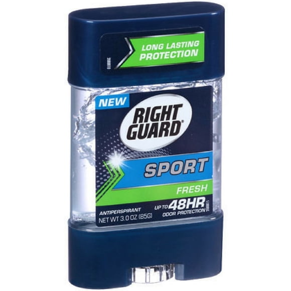 Right Guard Sport 3D Défense contre les Odeurs, Antisudorifique Déodorant Gel Transparent, Frais 3 oz (Lot de 2)