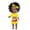 Yellow, variant on XFGOU Heiwa doll Toys and Hobbies Black African Black Baby Cute Curly Black 35CM Vinyl Baby Toy Education