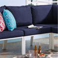 thumbnail image 2 of Modway Riverside Outdoor Patio Aluminum Armless Chair in White/Navy, 2 of 6