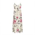 thumbnail image 4 of Ovzne Robes pour Femmes Robe Femme Femmes Été Décontractée Plissée Imprimée Camis Sans Manches à Col en V Robe Femmes Robe Imprimée Liquidation, 4 of 5
