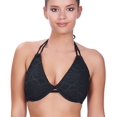 thumbnail image 3 of Freya Womens Sundance Underwire Bandless Halter Bikini Top, 34FF, White, 3 of 3