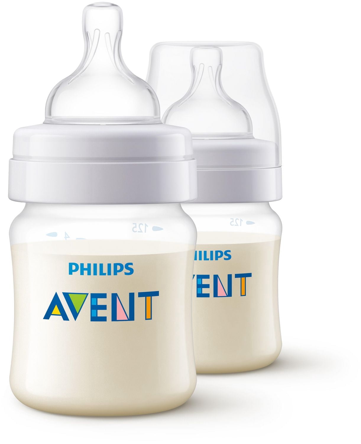 Philips Avent Anti-colic Baby Bottle, 2x4oz Bottles, SCY100/02
