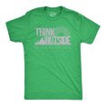 thumbnail image 1 of T-shirt Graphique Vintage pour Hommes « Think Outside No Box Necessary » Randonnée Camping (Vert) - L, 1 of 3