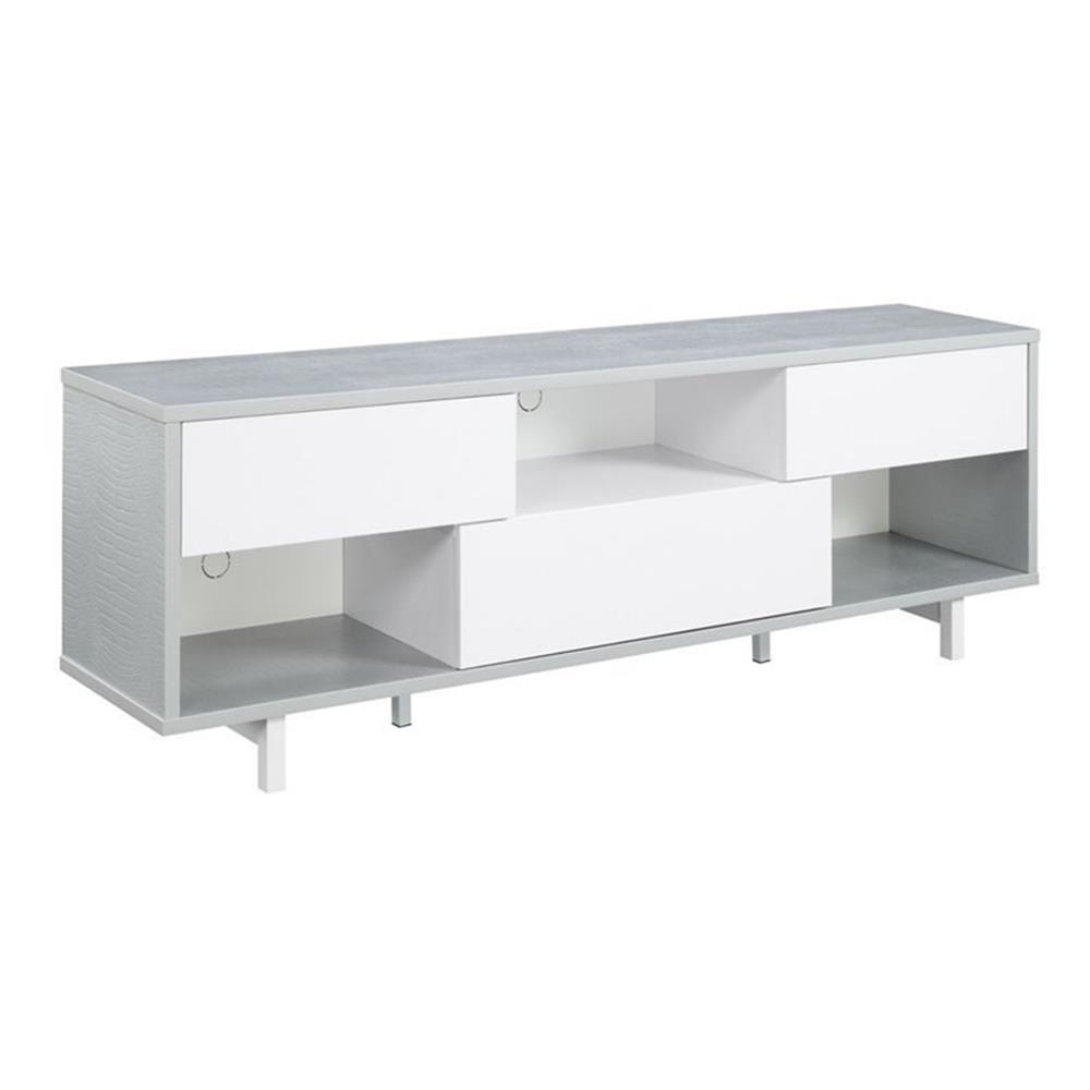 Pemberly Row 60" TV Stand in Weathered Gray
