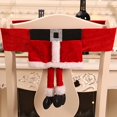 thumbnail image 3 of Christmas Santa Claus Elf Legs Dining Chair Back Cover Kitchen Festive Decor Christmas Chair Cover, 3 of 8