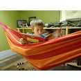 thumbnail image 1 of Hamac Double de Style Brésilien de Luxe - Orange Jaune Rouge, 1 of 5