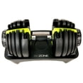thumbnail image 1 of GoZone 10lb-52.5lb Single Adjustable Dumbbell – Black/Green, 1 of 7