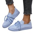 thumbnail image 1 of Espadrilles Mode Basses en Tricot pour Femmes, Automne, Extensibles, à Lacets, à Enfiler, Chaussures Plates de Marche Décontractées, 1 of 7