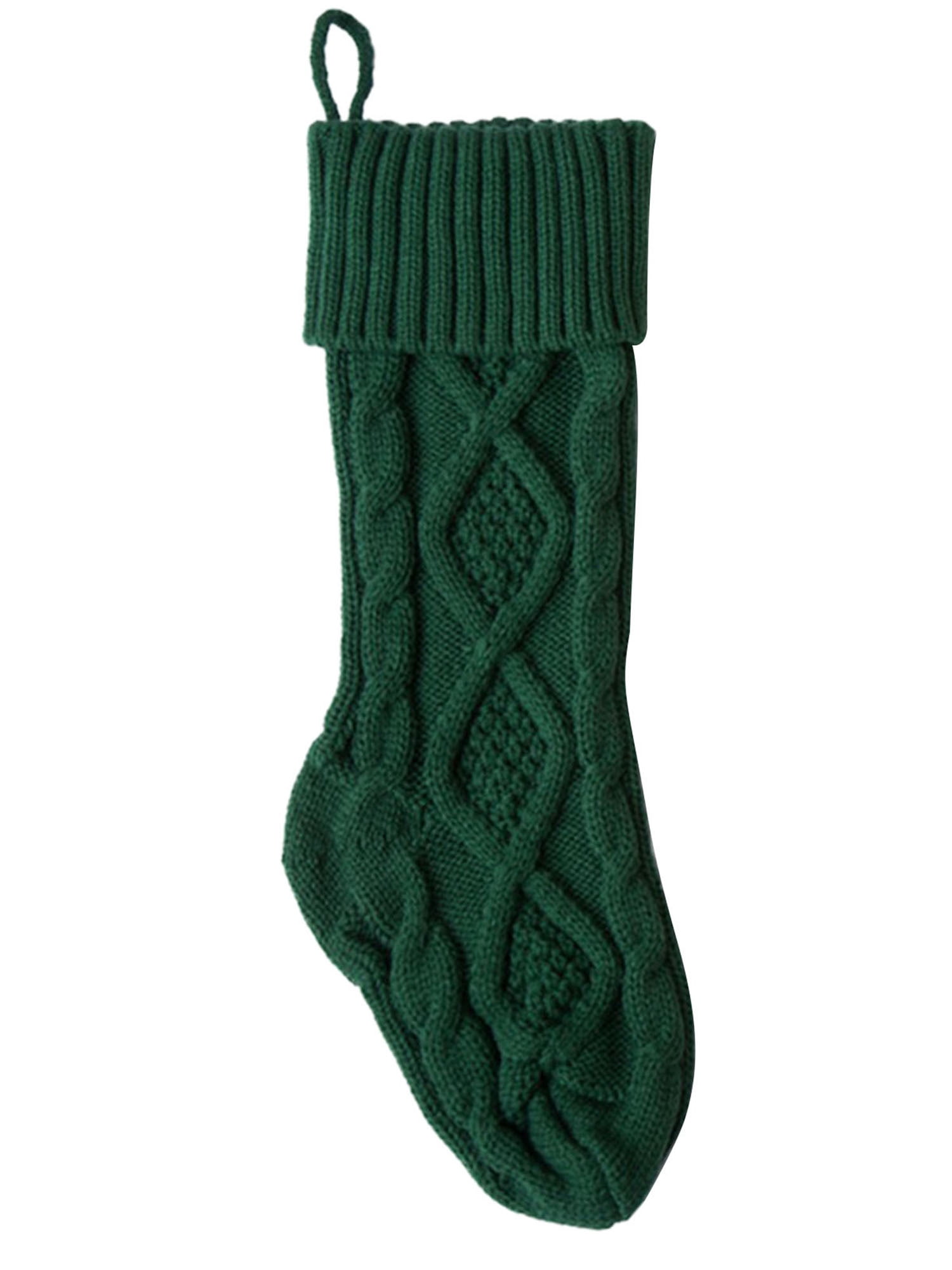 ZAXARRA Christmas Stockings Classic Cable Knit Fireplace Hanging Stockings