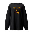 thumbnail image 2 of Nouveaux Hauts pour Femmes 2023 Mode Imprimé Col Rond Pull Manches Longues Blouse Confortable Chandail en Molleton Coupe Décontractée Surdimensionné pour Femmes, 2 of 5