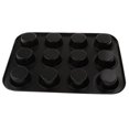 thumbnail image 4 of kurtrusly Non-Stick Muffin Pan Cupcake Cookie Molds Bakeware 12 Holes Large Black, 4 of 9