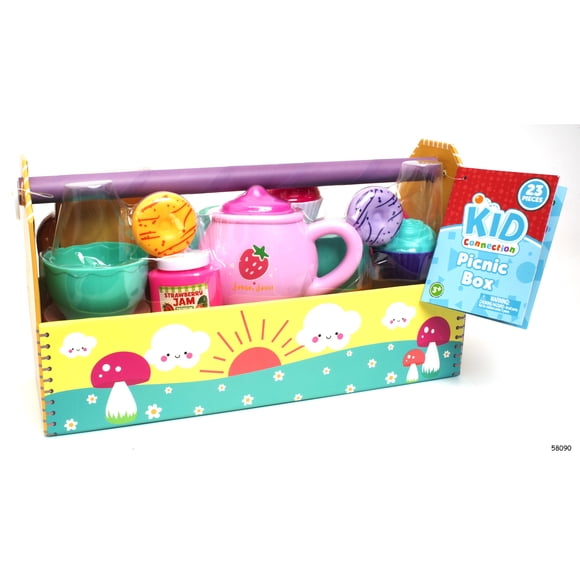 Kid Connection Pretend Play Picnic Food Set with Picnic Basket & Accessories for Kids