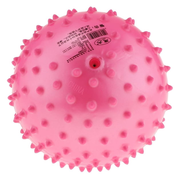 Esquirla 6 Inch PVC Inflated Knobby Bouncy Ball Massage Sensory Ball Kids Toy Pink