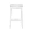 thumbnail image 2 of Linon Claridge Backless Bar Stool White Faux Leather Seat Wood Frame in White, 2 of 13