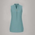 thumbnail image 4 of Elvqul Robes à Col en V pour Femmes Robes Mini Sans Manches Unies Vert Menthe Robes pour Adolescentes Été, 4 of 7