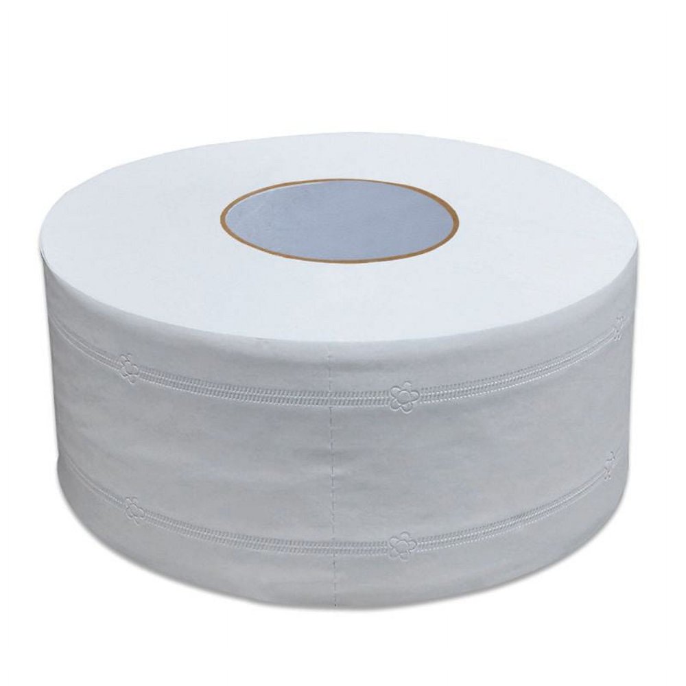HLONK Thicken 4-Ply Large Toilet Roll Paper Embossed No Fluorescent Jumbo Bath Tissue