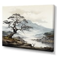 thumbnail image 2 of Designart Large Tree Canvas wall art, Grey Minimalism Tree Ink euphony , Trees Wall art decor, Grey Traditional Canvas wall art, 40x30 inches, 2 of 5