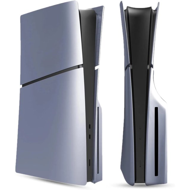 Faceplate For PS5 Slim Disc Edition - ABS Cover Plate Matte Skin, Includes 2 Silicone Controller Covers For Enhanced Protection