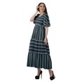 thumbnail image 2 of Moomaya Robe d'Été en Coton Slub Imprimée pour Femmes Grande Taille Robes pour Dames, 2 of 4