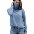 thumbnail image 2 of Tidyack,Face Mask, Summer Casual Top, Breathable Fabric, Lightweight Design, For Outdoor Activities, Sun Defense, Fashionable Covering, Daily Protection | 95%Polyester,5%Spandex, Light Blue, 2 of 6