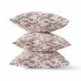 thumbnail image 2 of HomeRoots 413622 18 in. Pale Green Roses Zippered Suede Throw Pillow, White, Yellow & Red, 2 of 3