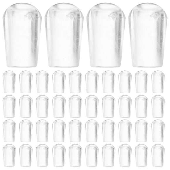 Milisten 50pcs PVC End Caps for Wire Hangers PVC Rubber Tip Covers for Metal Tubing Screw Protector Hanging Hook Rubber Tips for Bolts