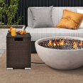 thumbnail image 4 of Costway 16" Rattan Propane Tank Cover Hideaway Side Table 20 lbs Propane Gas Holder, 4 of 10