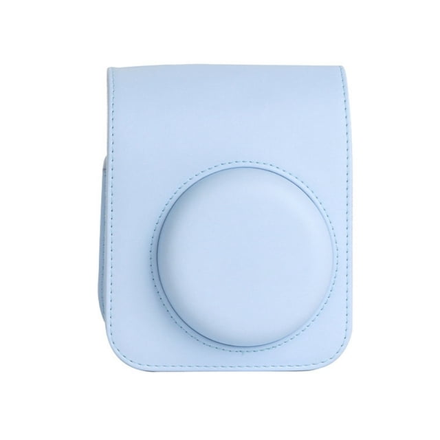 For Instax Mini 12 Camera Case Travelling Bag PU Leather Soft Shoulder Bag,hydrangeablue