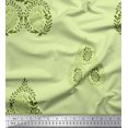 thumbnail image 1 of Soimoi Rayon Fabric Leaves & Paisley Block Printed Fabric 1 Yard 42 Inch Wide, 1 of 3