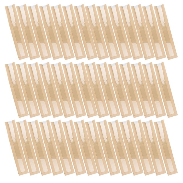 KONTONTY 50Pcs Khaki Paper Bread Bags with Clear Window Perfect for Loaf Bread Storage and Party