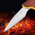 thumbnail image 2 of H-060 Dual Purpose Kitchen Knife With Wood Handle Sharp Blade For Fruits Vegetables Cutting Chopping Slicing Home Cooking Utensil 7 Inch Blade, 2 of 9