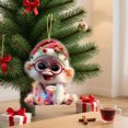 thumbnail image 4 of Acrylic Christmas Ornament under 5! CQCYD Christmas Acrylic Flat Pendant, 2D Car Hanging Ornament for Rearview Mirror, Festive Tree Decoration for Home and Gift, 4 of 6