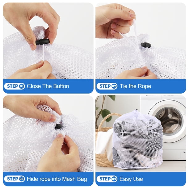 Okaka 4Pcs Mesh Laundry Bags Mesh Wash Bags for Clothes,Underwear