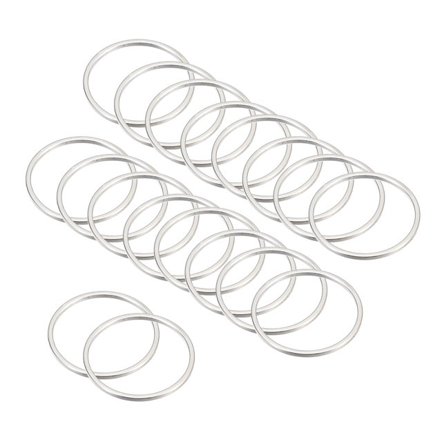 Unique Bargains Beading Hoop Earrings, 60Pcs Round Copper Hoop Earring for DIY Crafts Jewelry Making(14mm, Silver)