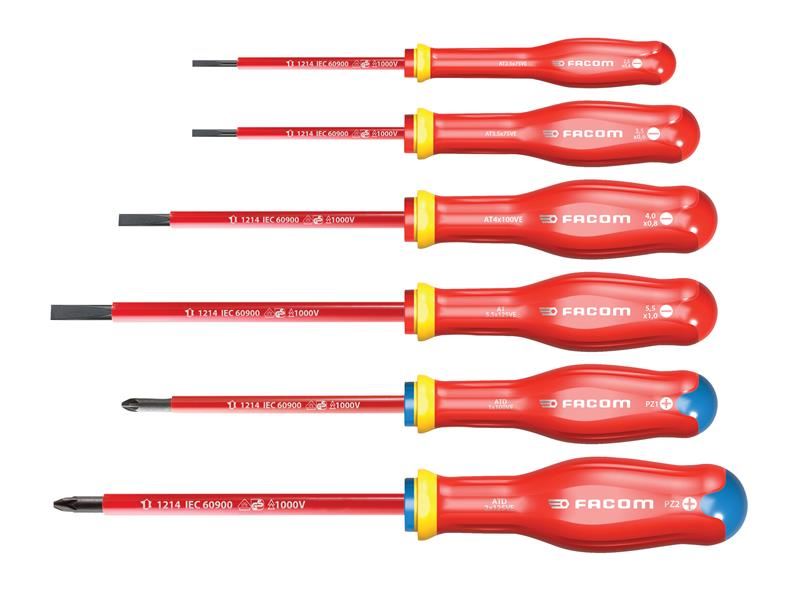 Facom - Protwist® VDE Screwdriver Set, 6 Piece