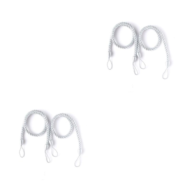 Shengyu 1/2/3/5 2 Pieces Home Hotel Polyester Curtain Holdback Living Room Bedroom Drape Tieback Decorative Holder Waved Rope Decor Grey 2PCS