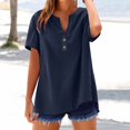 thumbnail image 2 of T-Shirts Femmes Lot Mode Décontractée Col en V Manches Courtes Haut T-Shirt - Hontri, 2 of 5