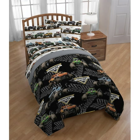 Monster Jam Pistes pour Enfant Noir 100 % Microfibre 5-P