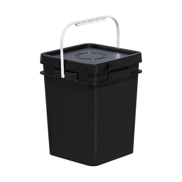 GUOOL Seau Carré avec Poignée et Couvercle Seau de Rangement pour Aliments Secs Peinture Eau 20 L
