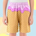 thumbnail image 2 of MIASHUI Garçons Filles Shorts à Imprimé Graphique Confortables d'Été Décontractés pour la Plage, Rose, 3-4 Ans, 2 of 4