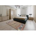 thumbnail image 4 of Ahgly Company Indoor Round Abstract Burly Brown Abstract Area Rugs, 4' Round, 4 of 6