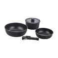 thumbnail image 2 of simhoa Kitchen Cookware Set Pots and Pans Set Sturdy Easy to Clean Non Sticky Detachable Handle for Picnic Hiking Restaurant Camping, 2 of 8