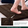 thumbnail image 4 of CHUN YI Anti-slip Bathroom Mat Absorbent Plush Polyester, 16"x24", Coffee, 4 of 6