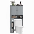 thumbnail image 1 of HOMCOM Armoire de Rangement au-Dessus de la Toilette, Armoire de Rangement au-Dessus de la Toilette, Gris, 1 of 10
