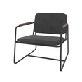 thumbnail image 1 of Manhattan Comfort Fauteuil d'Appoint Bas en Cuir PU 2.0 Noir Whythe, 1 of 3