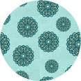 thumbnail image 1 of Ahgly Company Machine Washable Indoor Round Transitional Deep-Sea Green Area Rugs, 3' Round, 1 of 7