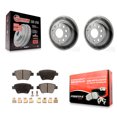 thumbnail image 1 of Transit Auto Rear Coated Disc Brake Rotors and Semi-Metallic Pads Kit for Car Volkswagen Jetta Eos Audi A3 GTI KGF-101514, 1 of 11